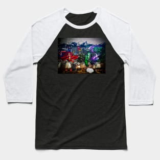 Graffiti SuperHeros Williamsburg Brooklyn NYC Baseball T-Shirt